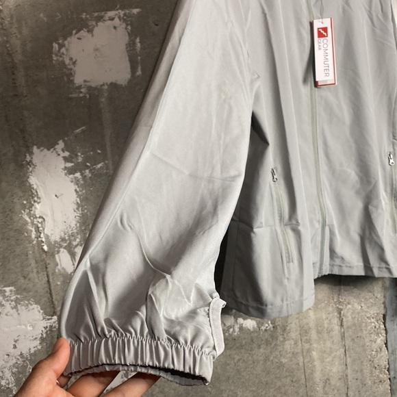 Commuter Gear Men's Grey Rain Jacket, Packable Jacket / Size-Large - Picture 5 of 13